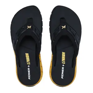Chinelo Sandália Kenner Rakka Full Force L7 Preto Dourado