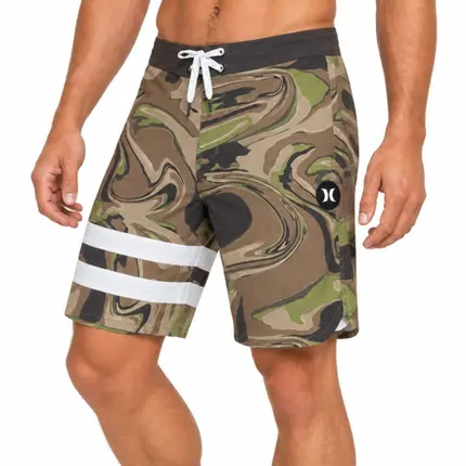 Bermuda Hurley Phantom Block Party Camuflada Marrom