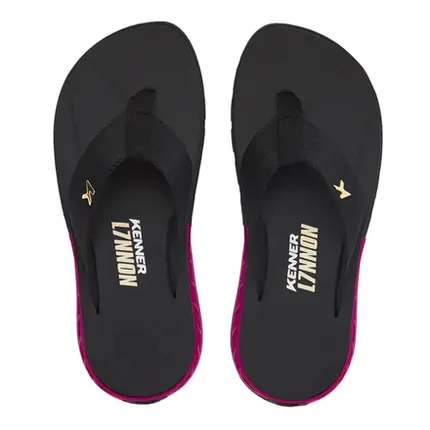Chinelo Sandália Kenner Rakka L7 Preto e Roxo