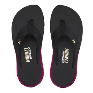 Chinelo Sandália Kenner Rakka L7 Preto e Roxo