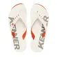 Chinelo Sandália Sandália Kenner Red Branco e Laranja