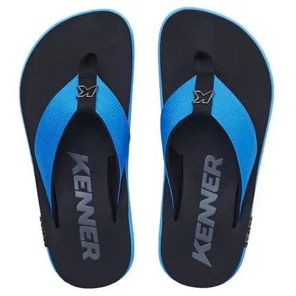 Chinelo Sandália Kenner Kivah Azul/Preto