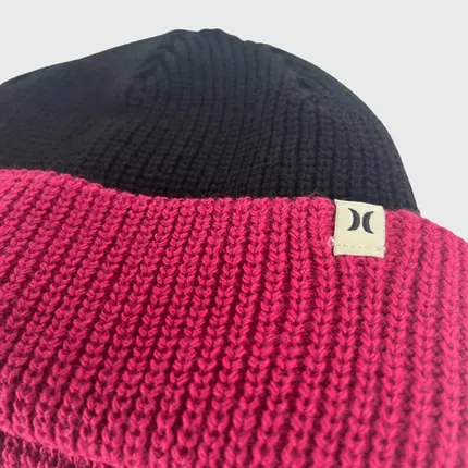 Gorro Hurley Double Color Preto e Rosa