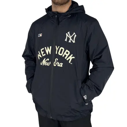 ウェア becks Jaqueta New Era Corta Vento New York Yankees Logo History Preto