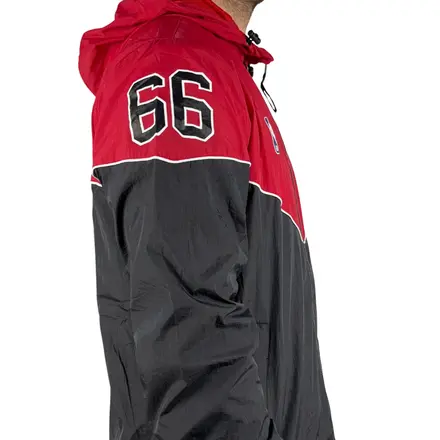 Jaqueta New Era Corta Vento Chicago Bulls Club House Preto