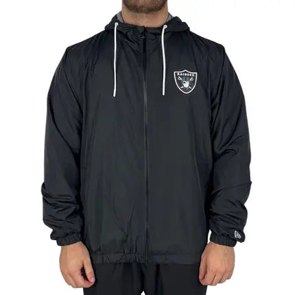 Jaqueta New Era Corta Vento Las Vegas Raiders Preto - l Surftrip l