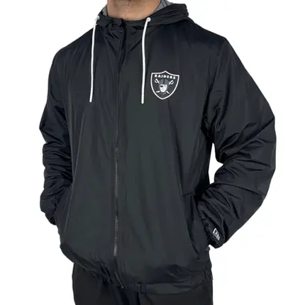 Jaqueta New Era Corta Vento Las Vegas Raiders Preto - l Surftrip l