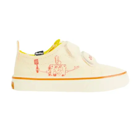 Tênis Redley Clip Infantil Collab Bob Esponja Off White Amarelo