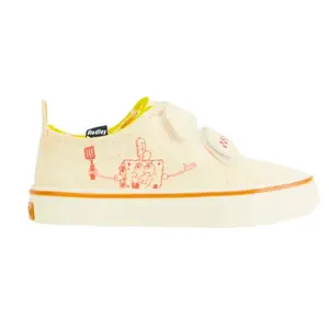 Tênis Redley Clip Infantil Collab Bob Esponja Off White Amarelo