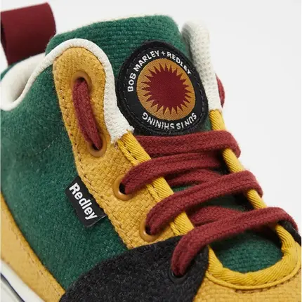 Tênis Redley Studio Multicolor Bob Marley Preto Amarelo Verde - l
