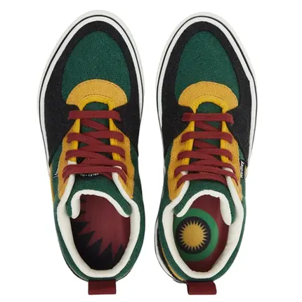 Tênis Redley Studio Multicolor Bob Marley Preto Amarelo Verde - l