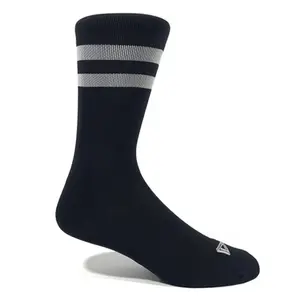 Meia Cano Alto  Norden Old Style Performance Preto e Branco