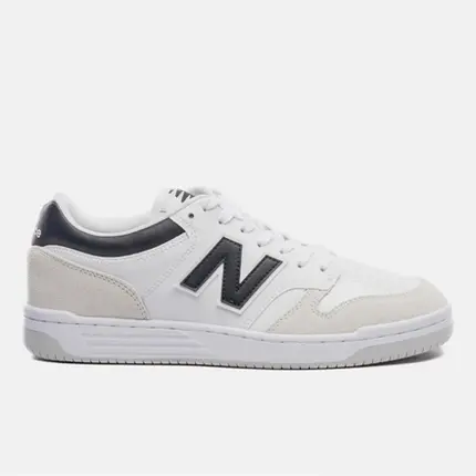 Tênis New Balance 480 Low Branco Preto Cinza Masculino Casual