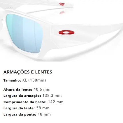 Óculos Oakley Instagator Matte White Prizm Deep Water Polarizado