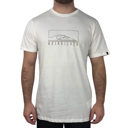 Camiseta Quiksilver Boxed Out Snow White