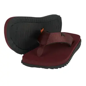 Chinelo Sandália Kenner Kivah Tks Preto Bordô