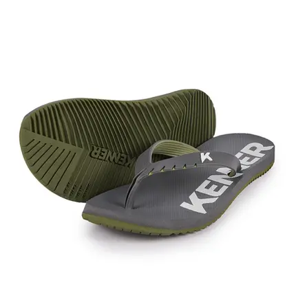 Chinelo Sandália Kenner Red Verde/Prata