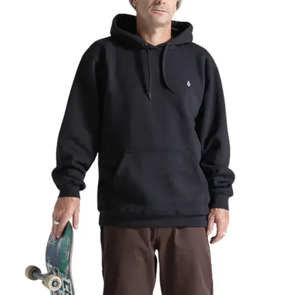 Moletom Volcom Canguru Single Stone Preto Plus Size