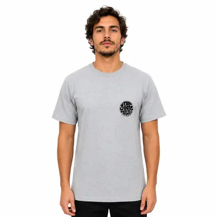 Camiseta Rip Curl Front Wettie Passage Icon Cinza
