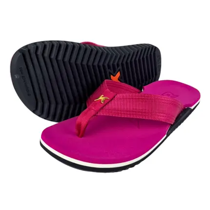 Chinelo Sandália Kenner NK6 Colors Preto Fucsia