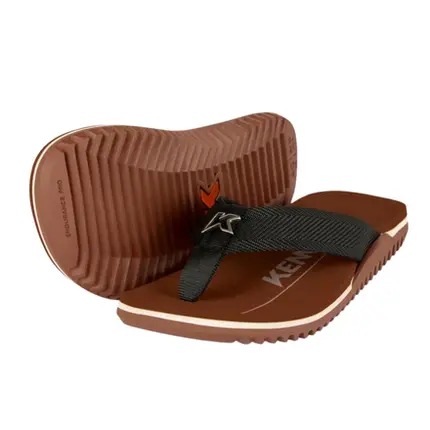 Chinelo Sandália Kenner NK6 Pro Marrom Canela Preto