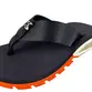 Chinelo Sandália Kenner Orak Laranja Preto